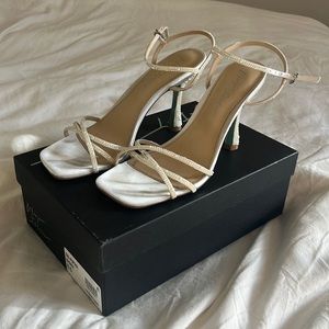 Blue by Betsey Johnson Ivory Pippr Wedding Heels - 8.5